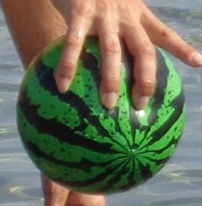 Un ballon pastèque.